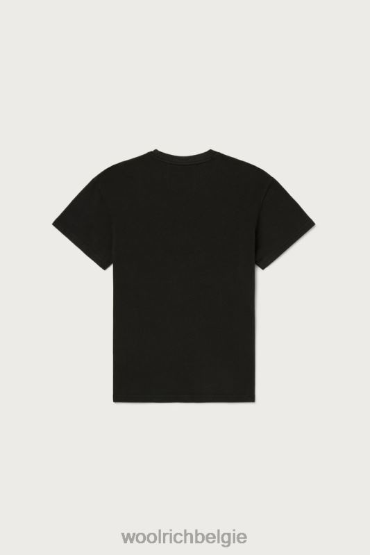 t-shirt van puur katoen-een dezer dagen Woolrich Heren 8TTN0593 vervaagd zwart kleding