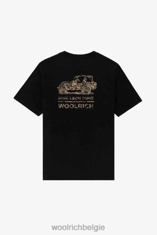 terrein-T-shirt met grafische print op de achterkant - Aime Leon Dore Woolrich Heren 8TTN0759 zwart kleding