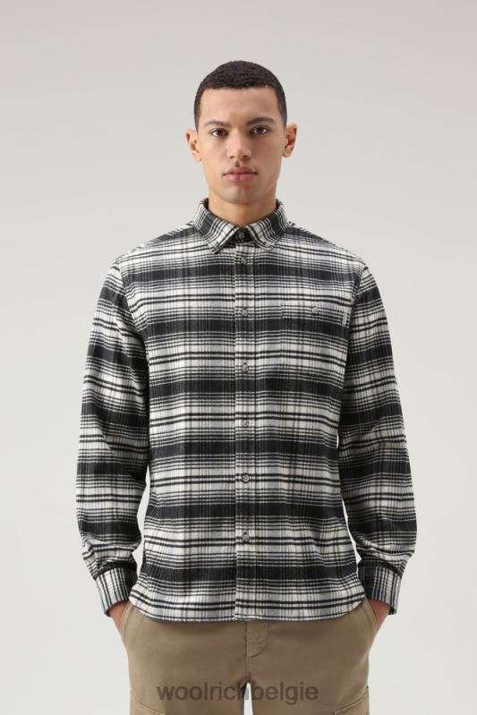 traditioneel flanellen geruit overhemd Woolrich Heren 8TTN0670 witte jacht kleding