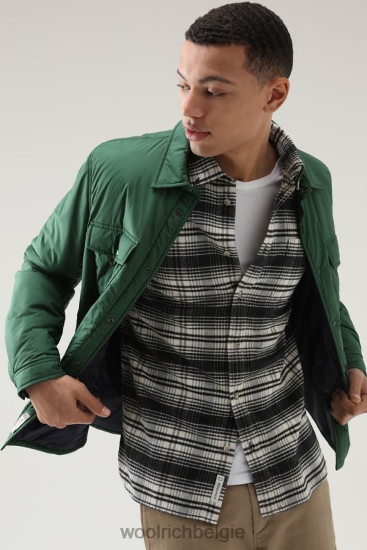 traditioneel flanellen geruit overhemd Woolrich Heren 8TTN0670 witte jacht kleding