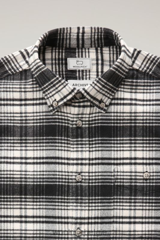 traditioneel flanellen geruit overhemd Woolrich Heren 8TTN0670 witte jacht kleding