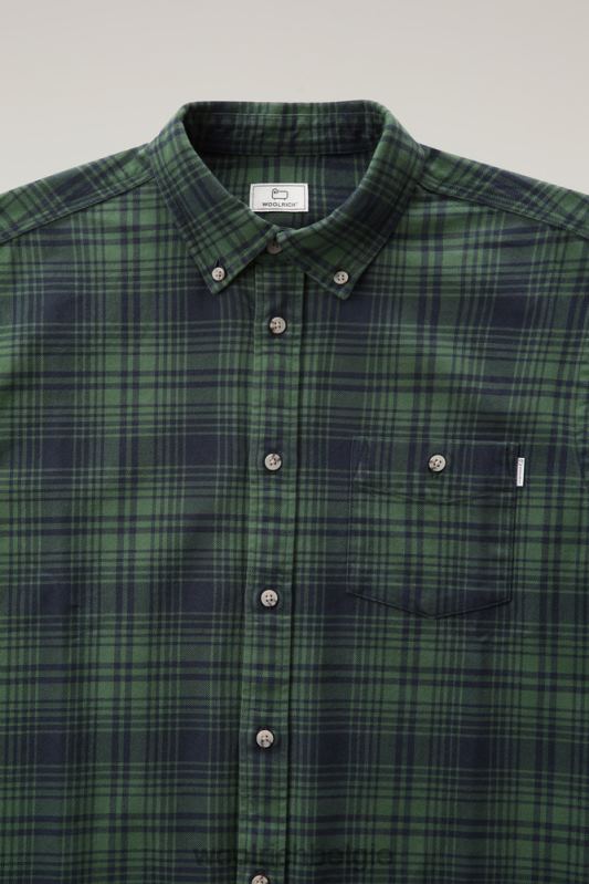 traditioneel flanellen geruit overhemd Woolrich Heren 8TTN0675 groene jacht kleding