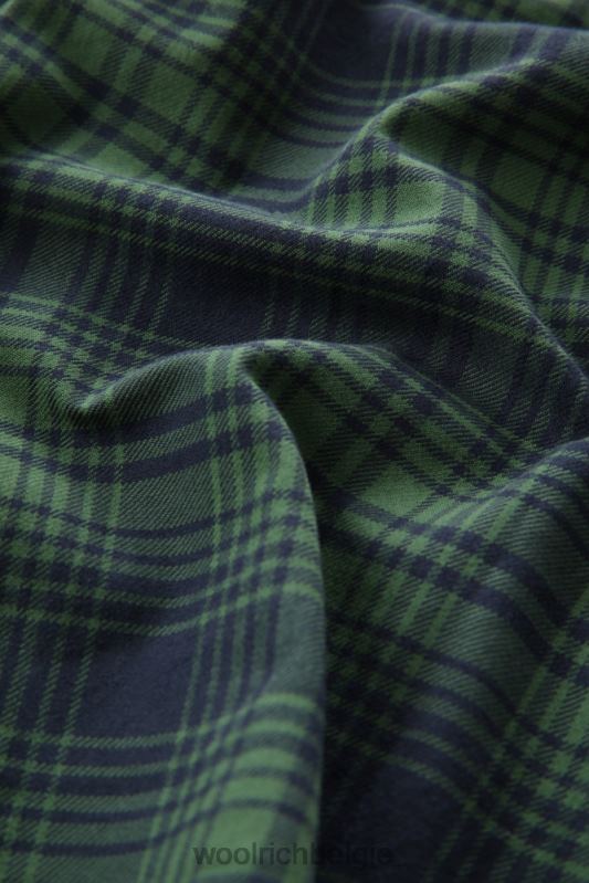 traditioneel flanellen geruit overhemd Woolrich Heren 8TTN0675 groene jacht kleding