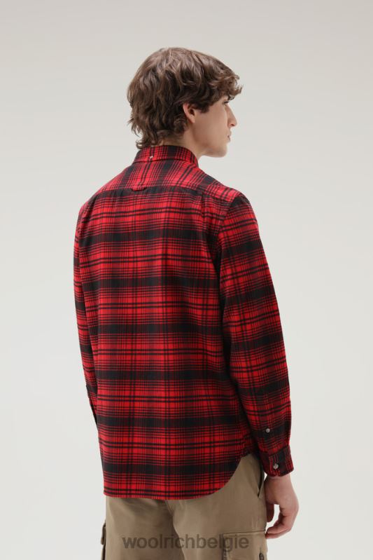 traditioneel flanellen geruit overhemd Woolrich Heren 8TTN0679 rode jacht kleding