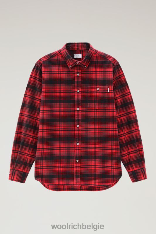 traditioneel flanellen geruit overhemd Woolrich Heren 8TTN0679 rode jacht kleding