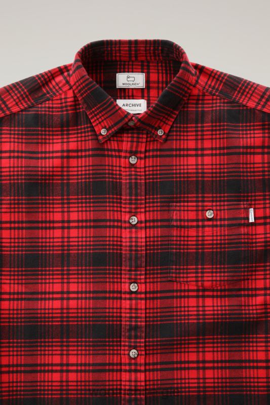 traditioneel flanellen geruit overhemd Woolrich Heren 8TTN0679 rode jacht kleding