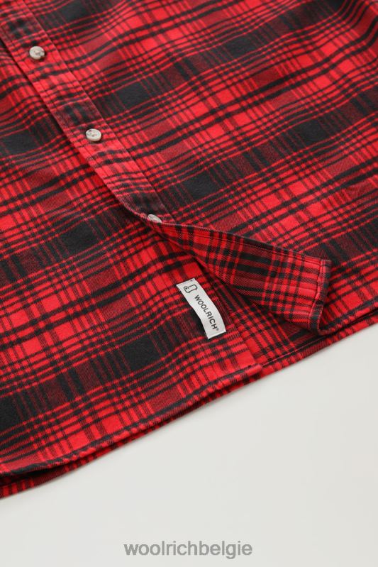 traditioneel flanellen geruit overhemd Woolrich Heren 8TTN0679 rode jacht kleding