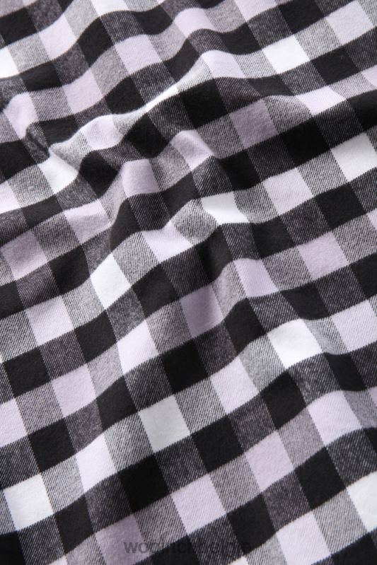 traditioneel geruit flanellen overhemd Woolrich vrouwen 8TTN0305 zwart lila buffel kleding