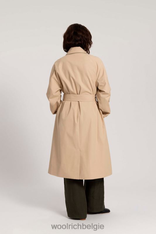 trenchcoat van zacht byrd-katoen met afneembare tas-danielle cathari Woolrich vrouwen 8TTN0147 strandzand kleding