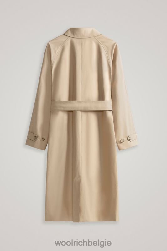 trenchcoat van zacht byrd-katoen met afneembare tas-danielle cathari Woolrich vrouwen 8TTN0147 strandzand kleding