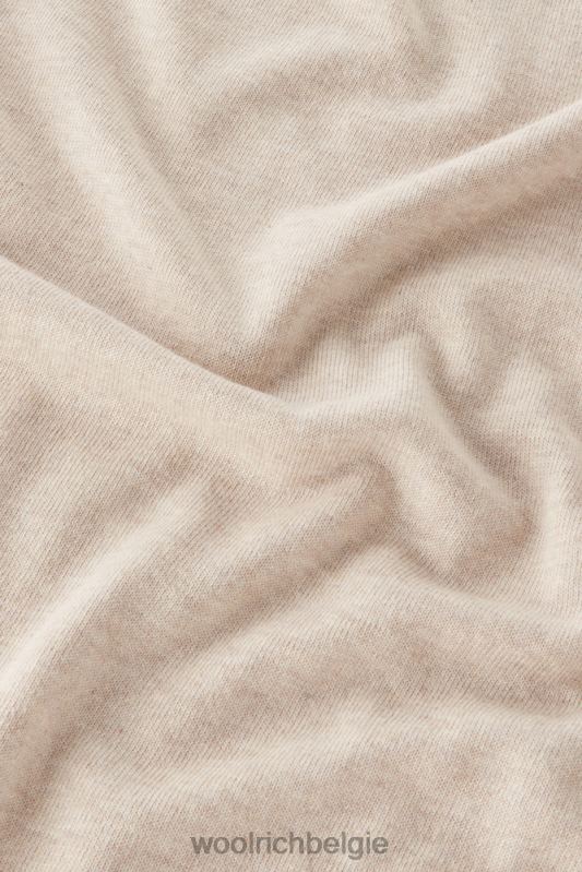 trui met ronde hals van puur katoen Woolrich Heren 8TTN0375 beige gemêleerd kleding