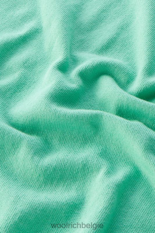 trui met ronde hals van puur katoen Woolrich Heren 8TTN0508 haven groen kleding