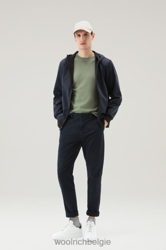 trui met ronde hals van puur katoen Woolrich Heren 8TTN0517 donkergroen kleding