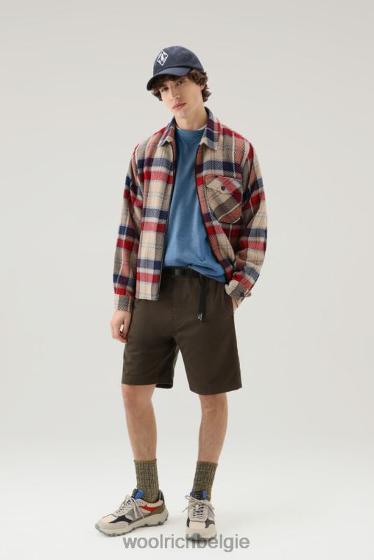 trui met ronde hals van puur katoen Woolrich Heren 8TTN0526 campanula melange kleding