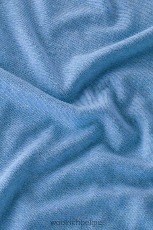 trui met ronde hals van puur katoen Woolrich Heren 8TTN0526 campanula melange kleding