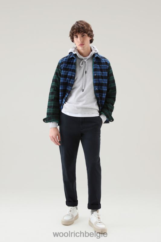 trui van puur katoen met capuchon Woolrich Heren 8TTN0393 grijs gemêleerd kleding