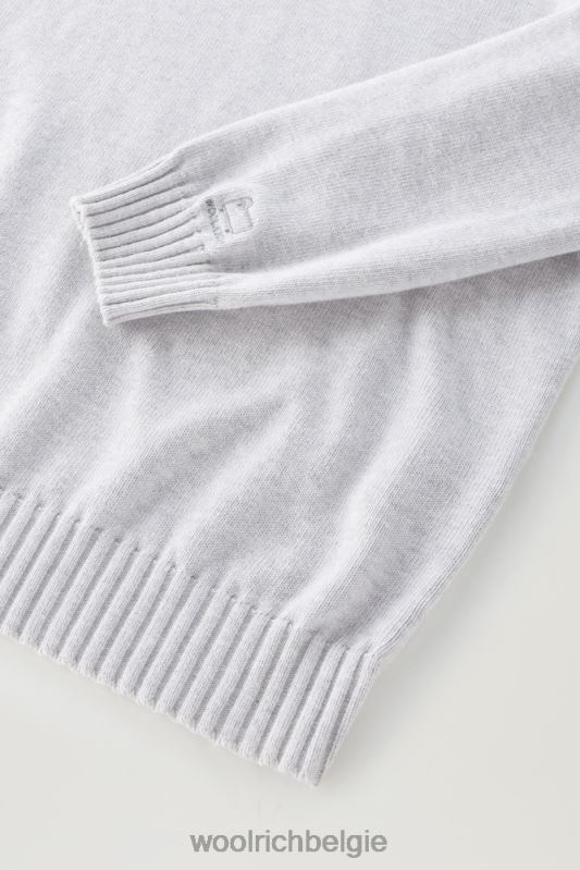 trui van puur katoen met capuchon Woolrich Heren 8TTN0393 grijs gemêleerd kleding