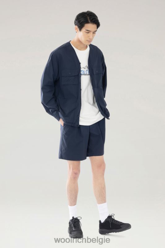 vest met hoge ventilatie van stretch ripstop Woolrich Heren 8TTN0414 marine kleding