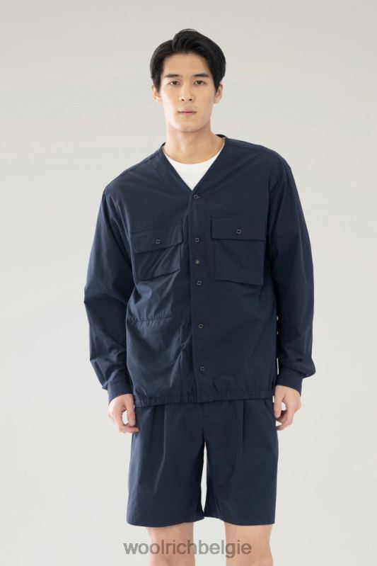 vest met hoge ventilatie van stretch ripstop Woolrich Heren 8TTN0414 marine kleding
