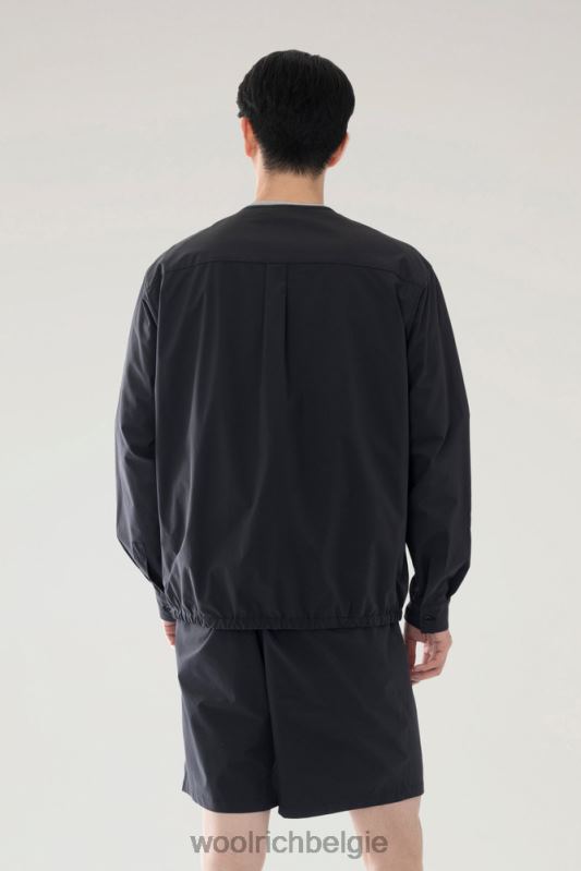 vest met hoge ventilatie van stretch ripstop Woolrich Heren 8TTN0578 zwart kleding