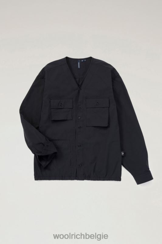 vest met hoge ventilatie van stretch ripstop Woolrich Heren 8TTN0578 zwart kleding