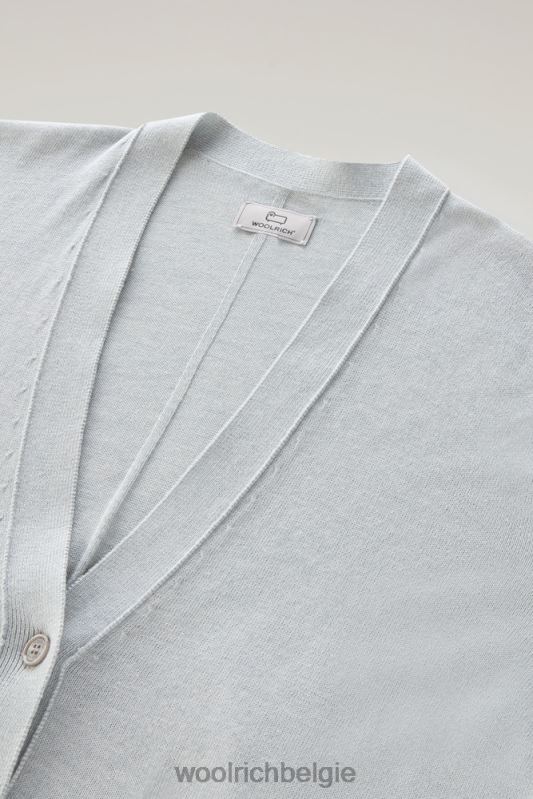 vest van een katoen-kasjmiermix Woolrich vrouwen 8TTN0109 grijs gemêleerd kleding
