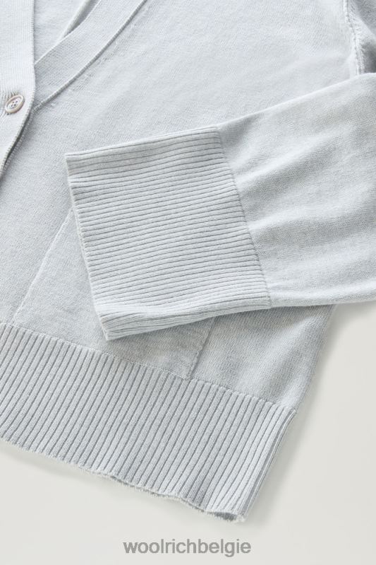 vest van een katoen-kasjmiermix Woolrich vrouwen 8TTN0109 grijs gemêleerd kleding