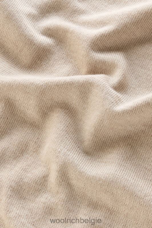 vest van een katoen-kasjmiermix Woolrich vrouwen 8TTN0113 beige gemêleerd kleding