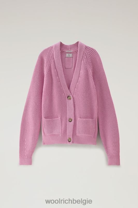 vest van puur biologisch materiaal met een natuurlijke kledingkleurstofafwerking Woolrich vrouwen 8TTN0125 rokerige roos kleding