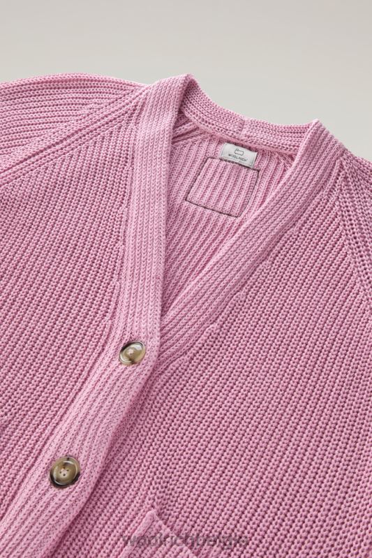 vest van puur biologisch materiaal met een natuurlijke kledingkleurstofafwerking Woolrich vrouwen 8TTN0125 rokerige roos kleding