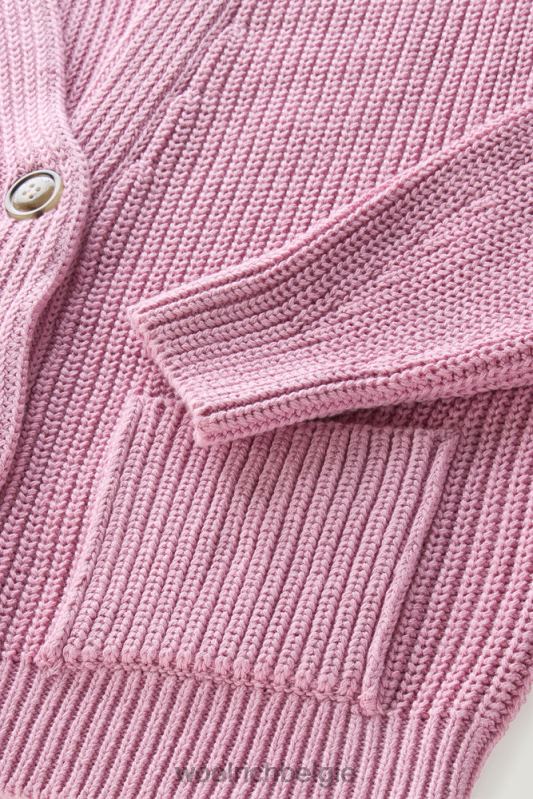 vest van puur biologisch materiaal met een natuurlijke kledingkleurstofafwerking Woolrich vrouwen 8TTN0125 rokerige roos kleding