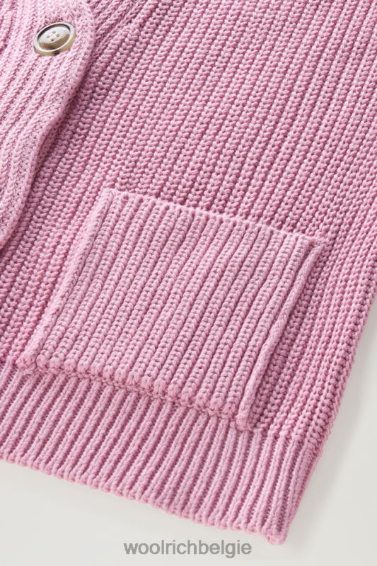 vest van puur biologisch materiaal met een natuurlijke kledingkleurstofafwerking Woolrich vrouwen 8TTN0125 rokerige roos kleding