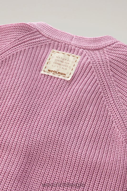 vest van puur biologisch materiaal met een natuurlijke kledingkleurstofafwerking Woolrich vrouwen 8TTN0125 rokerige roos kleding