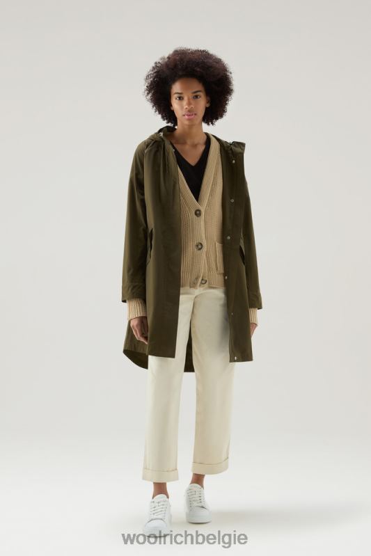 vest van puur biologisch materiaal met een natuurlijke kledingkleurstofafwerking Woolrich vrouwen 8TTN093 melkachtige crème kleding