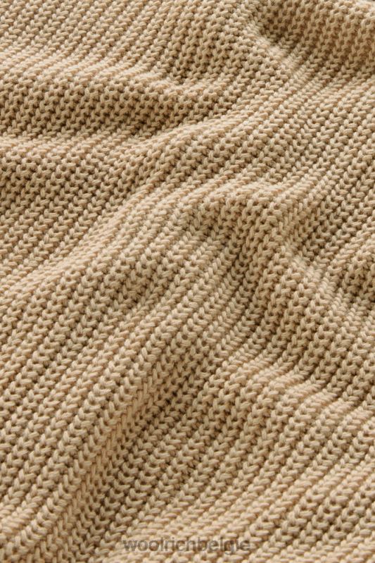 vest van puur biologisch materiaal met een natuurlijke kledingkleurstofafwerking Woolrich vrouwen 8TTN093 melkachtige crème kleding