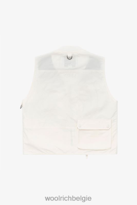 vliegvissen vest met meerdere zakken van eco-ramar-stof-aime leon dore Woolrich Heren 8TTN0800 kokosmelk kleding