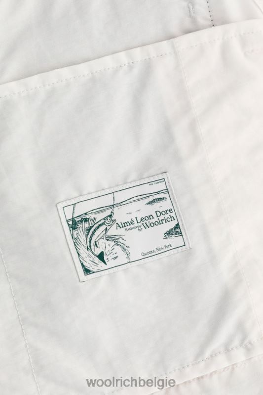vliegvissen vest met meerdere zakken van eco-ramar-stof-aime leon dore Woolrich Heren 8TTN0800 kokosmelk kleding
