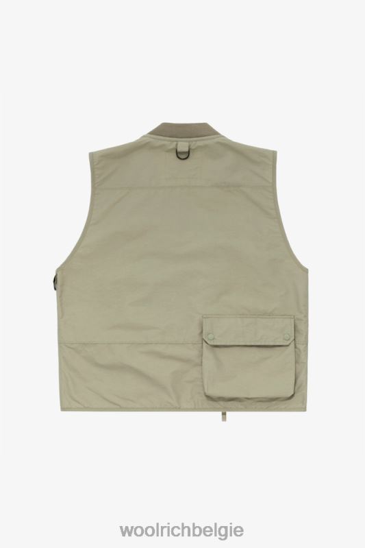 vliegvissen vest met meerdere zakken van eco-ramar-stof-aime leon dore Woolrich Heren 8TTN0801 zeegras kleding
