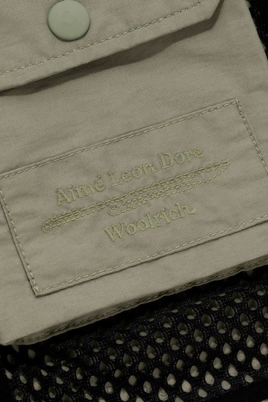 vliegvissen vest met meerdere zakken van eco-ramar-stof-aime leon dore Woolrich Heren 8TTN0801 zeegras kleding