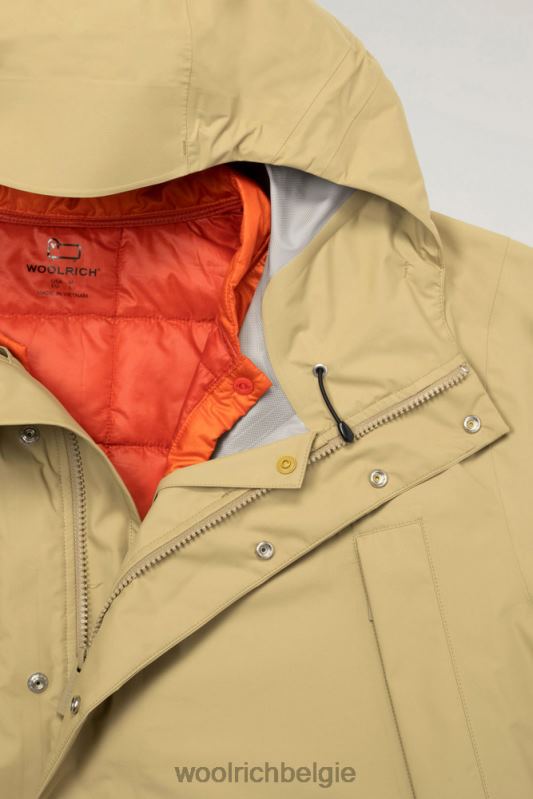waterdichte 3-in-1 lange parka met nok Woolrich Heren 8TTN0608 beige kleding