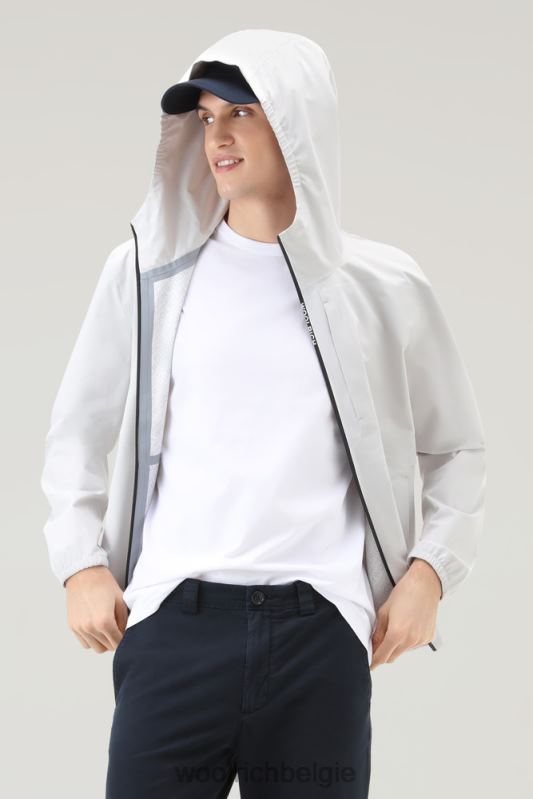 waterdichte Pacific-jas met capuchon Woolrich Heren 8TTN0395 maansteen kleding
