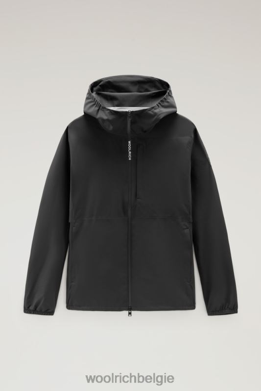 waterdichte Pacific-jas met capuchon Woolrich Heren 8TTN0400 zwart kleding