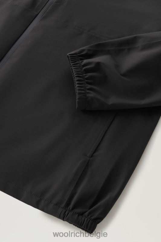 waterdichte Pacific-jas met capuchon Woolrich Heren 8TTN0400 zwart kleding