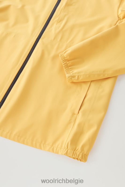 waterdichte Pacific-jas met capuchon Woolrich Heren 8TTN0450 geel verbrand kleding