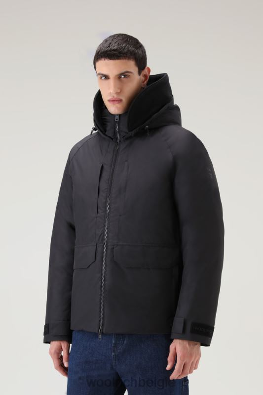 waterdichte bergjas van pertex revolve Woolrich Heren 8TTN0768 zwart kleding