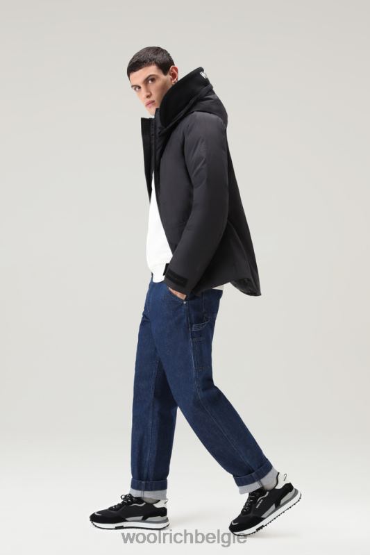 waterdichte bergjas van pertex revolve Woolrich Heren 8TTN0768 zwart kleding