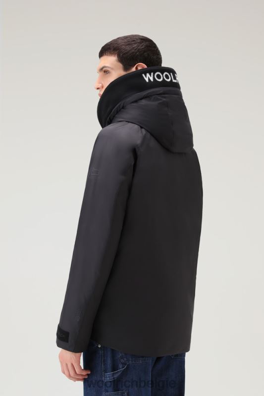 waterdichte bergjas van pertex revolve Woolrich Heren 8TTN0768 zwart kleding