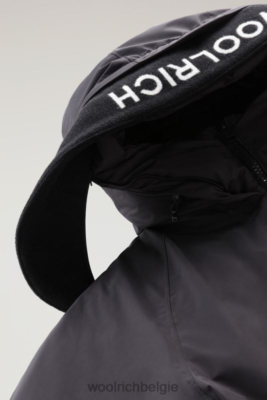 waterdichte bergjas van pertex revolve Woolrich Heren 8TTN0768 zwart kleding