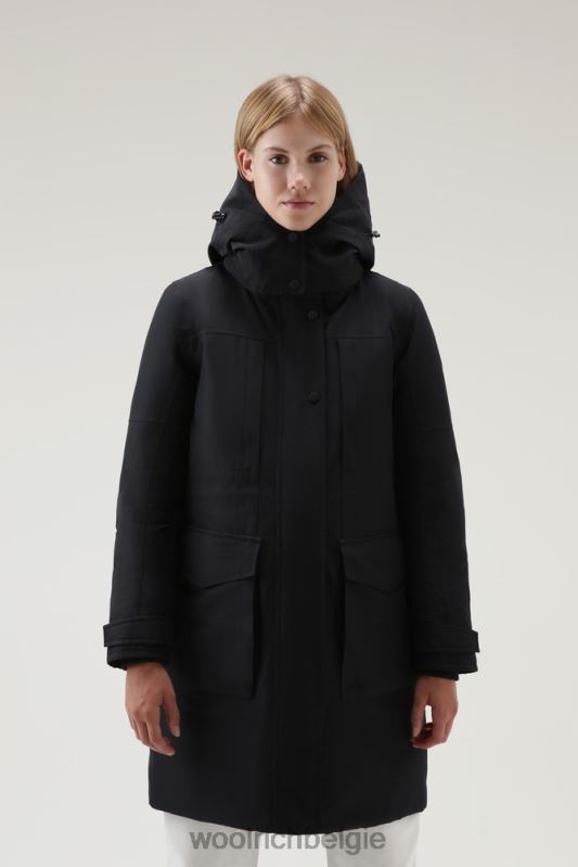 waterdichte cayuta-parka van gore-tex Woolrich vrouwen 8TTN0346 uit zwart kleding
