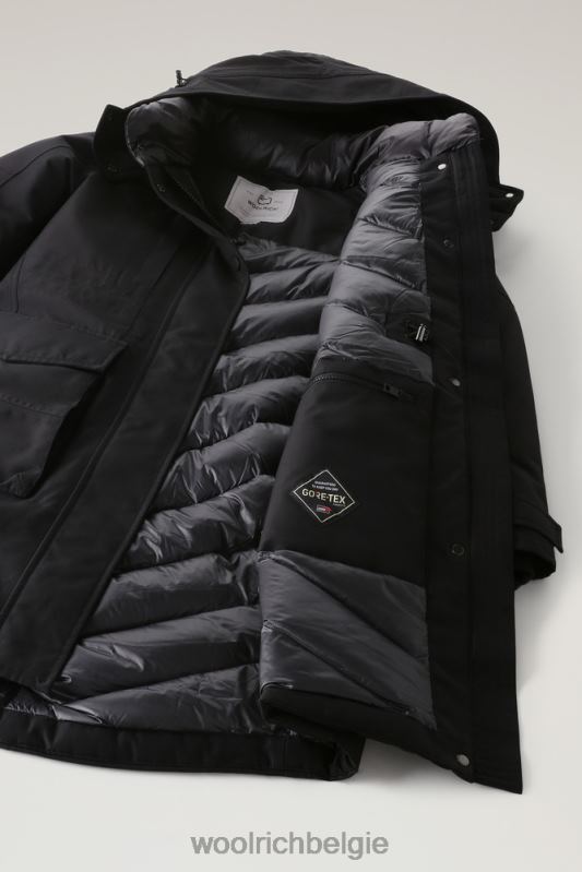 waterdichte cayuta-parka van gore-tex Woolrich vrouwen 8TTN0346 uit zwart kleding